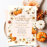 Invitation Un Petit Citrouille Automne Automne Automne Baby s<br><div class="desc">Fêtez votre arrivée d'un petit Citrouille avec notre charmant Invitation de Baby shower Floral d'automne. Idéal pour des rencontres sur le thème des chutes, avec des fleurs délicates, des accents boho et une touche de magie de l'aquarelle. Idéal pour les petites filles sur le chemin. Préparez-vous à doucher l'amour et...</div>