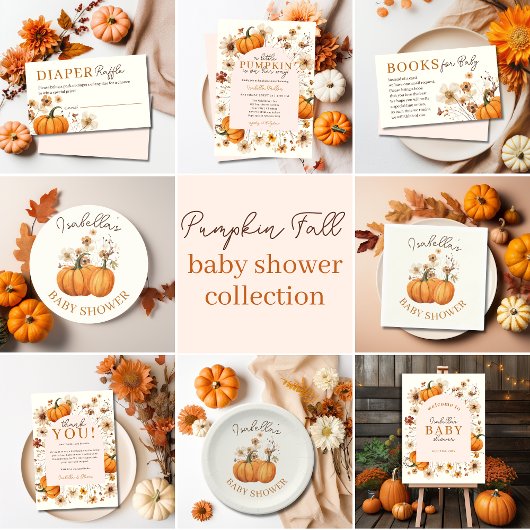 Invitation Un Petit Citrouille Automne Automne Automne Baby s