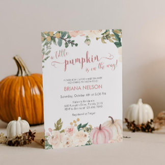 Invitation Un Petit Citrouille Automne Automne Automne Baby s