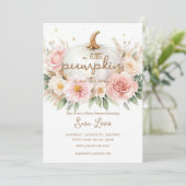 Invitation Un Petit Citrouille Automne Automne Automne Baby s (Debout devant)