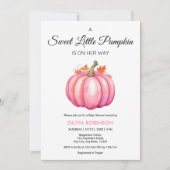 Invitation Un Petit Citrouille Automne Automne Baby shower Fi (Devant)