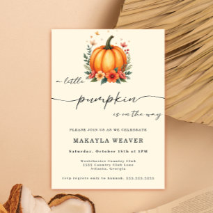 Invitation Un petit Citrouille Automne automne Baby shower mi