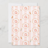 Invitation Un Petit Citrouille Automne Baby shower Floral Aut (Dos)