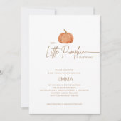 Invitation Un petit Citrouille Automne Baby shower neutre de (Devant)