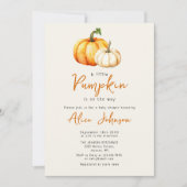 Invitation Un petit Citrouille Automne Baby shower neutre de  (Devant)