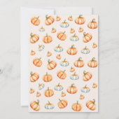 Invitation Un Petit Citrouille Automne Tombe Baby shower Flor (Dos)