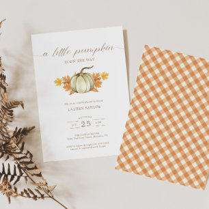 Invitation Un petit Citrouille - Baby shower d'automne d'auto