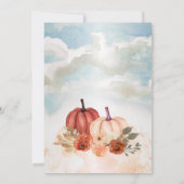 Invitation Un Petit Citrouille | Baby shower floral de automn (Dos)
