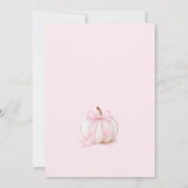 Invitation Un Petit Citrouille Boho Bow Bébé Fille Shower Aut (Dos)