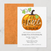 Invitation Un petit Citrouille devient un | Anniversaire (Devant / Derrière)