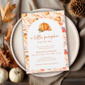 Invitation Un Petit Citrouille Élégant Automne Floral