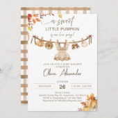 Invitation Un Petit Citrouille En Chemin, Lave-Linge Boho Aut (Devant / Derrière)