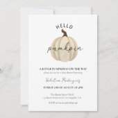 Invitation Un petit Citrouille est en baby shower (Devant)