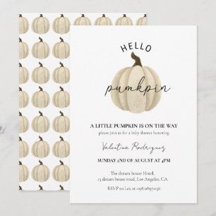 Invitation Un petit Citrouille est en baby shower