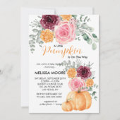 Invitation Un petit citrouille est en baby shower (Devant)