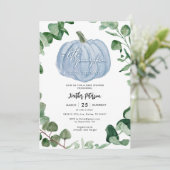 Invitation Un Petit Citrouille Est En Chemin De Baby shower G (Debout devant)