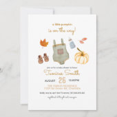 Invitation Un Petit Citrouille Est En Route (Devant)