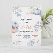 Invitation Un petit citrouille est en route (Debout devant)