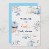 Invitation Un petit citrouille est en route (Devant / Derrière)