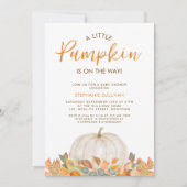 Invitation Un Petit Citrouille est en route Baby shower (Devant)