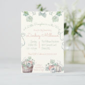 Invitation Un Petit Citrouille est en route ! Baby shower (Debout devant)