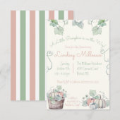 Invitation Un Petit Citrouille est en route ! Baby shower (Devant / Derrière)