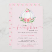 Invitation Un Petit Citrouille Est En Route Baby shower Citro (Devant / Derrière)