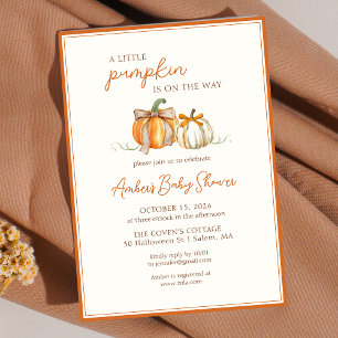 Invitation Un Petit Citrouille est en route ! Baby shower d'a