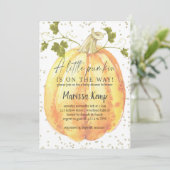 Invitation Un petit citrouille est en route, baby shower d'au (Debout devant)