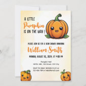 Invitation Un petit Citrouille est en route, Baby shower Invi (Devant)