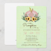 Invitation Un petit Citrouille est en route Baby shower Invit (Devant / Derrière)