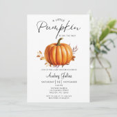 Invitation Un petit citrouille est en route Fête de bébé d'au (Debout devant)