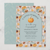 Invitation Un petit Citrouille est en route pour le Baby show (Devant / Derrière)