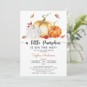 Invitation Un petit Citrouille est en route pour le Baby show (Debout devant)