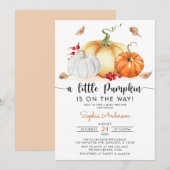 Invitation Un petit Citrouille est en route pour le Baby show (Devant / Derrière)