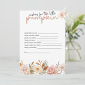 Invitation Un Petit Citrouille est en route | Voeux pour bébé (Debout devant)