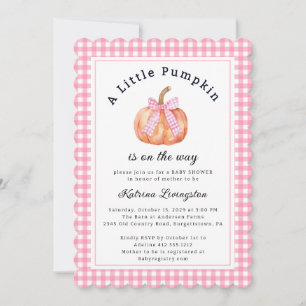 Invitation Un petit Citrouille est presque ici Baby shower In