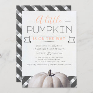 Invitation Un petit Citrouille est sur la route de Buffalo Pl