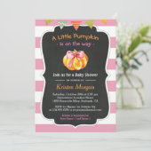 Invitation Un petit Citrouille est sur le Baby shower Way Gir (Debout devant)