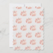 Invitation Un petit Citrouille est sur le chemin Baby Girl Do (Dos)