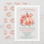 Invitation Un petit Citrouille est sur le chemin Baby Girl Do (Devant / Derrière)