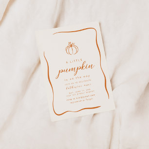 Invitation Un petit Citrouille est sur le chemin Baby shower 
