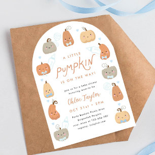Invitation Un petit Citrouille est sur le chemin, Baby shower