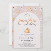 Invitation Un Petit Citrouille est sur le chemin Baby shower (Devant)