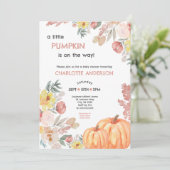 Invitation Un petit citrouille est sur le chemin du baby show (Debout devant)