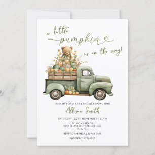 Invitation Un Petit Citrouille Est Sur Le Chemin Du Baby show