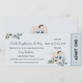 Invitation Un petit Citrouille est sur le chemin Invitation,  (Devant / Derrière)