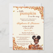 Invitation Un petit Citrouille est sur son chemin Afro Puff B (Devant)