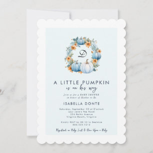 Invitation Un petit Citrouille est sur son chemin Baby shower