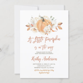 Invitation Un petit Citrouille est un Baby shower